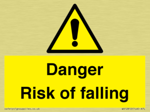 Danger Risk of falling